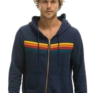 NWOT Navy Blue Stripped Hoodie